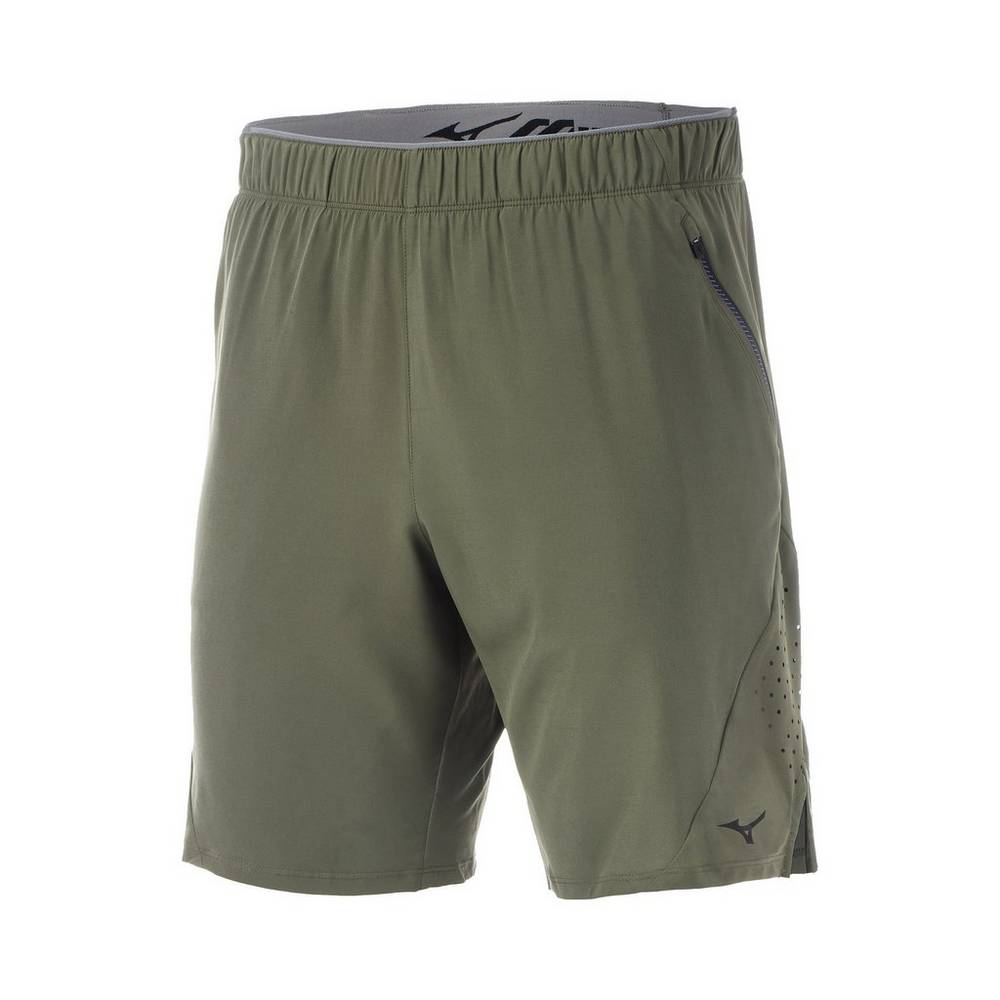 Pantaloncini Mizuno Running Alpha 9" Uomo - Verdi - 37461-JDQZ